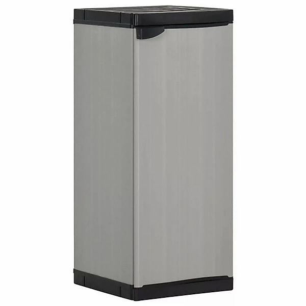 vidaXL Garten-Lagerschrank mit 1 Boden Grau und Schwarz 35x40x85 cm günstig online kaufen