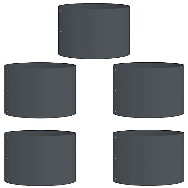 vidaXL Blumentopf Garten-Pflanzgefäß 5 pcs Anthrazit günstig online kaufen