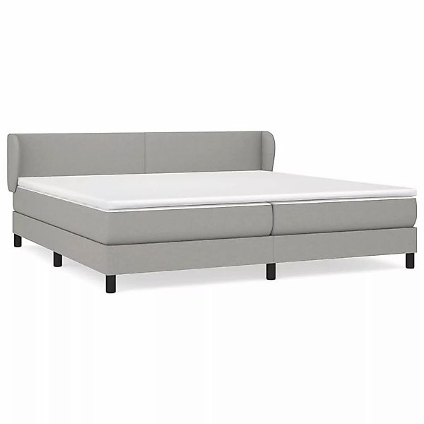 vidaXL Boxspringbett mit Matratze Hellgrau 200x200 cm Stoff1371996 günstig online kaufen