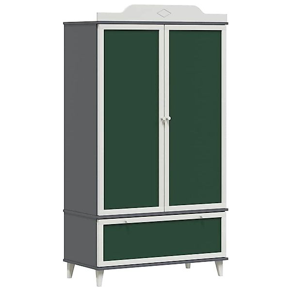 vidaXL Kreidetafel Kleiderschrank mit Tür Grau und Weiß Holzwerkstoff 42003 günstig online kaufen