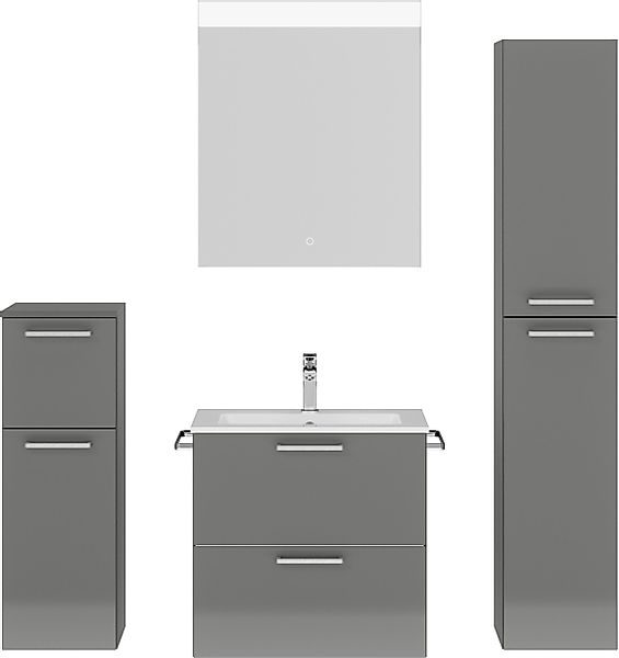 nobilia Badmöbel-Set "Tolvina" vormontiert, mit Soft-Close, 4 Stk. tlg. günstig online kaufen