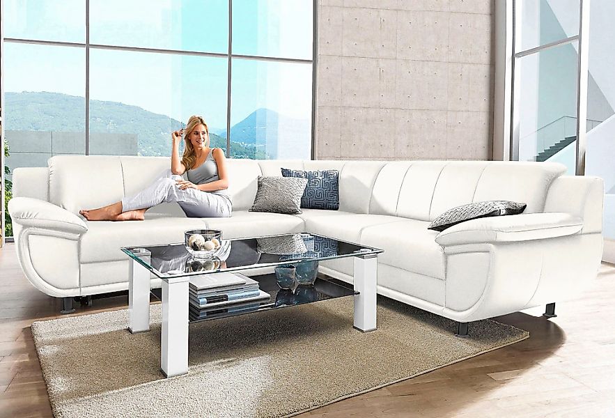 TRENDMANUFAKTUR Ecksofa "Rondo wahlweise mit Schlaffunktion, 267x247 cm (Bx günstig online kaufen