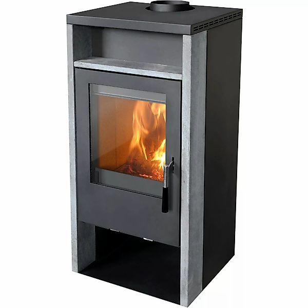 Firefix FIREFIX Kaminofen Kronos, Naturstein Grau 6,2 kW günstig online kaufen