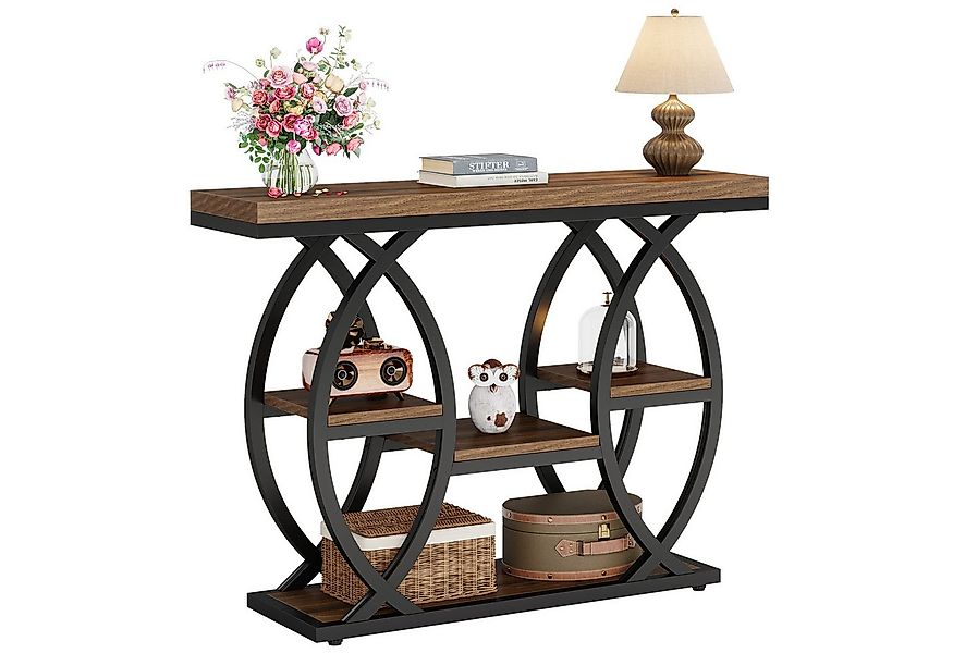 Tribesigns Konsolentisch Industrieller 4-stufiger Sofatisch Eingangstisch m günstig online kaufen