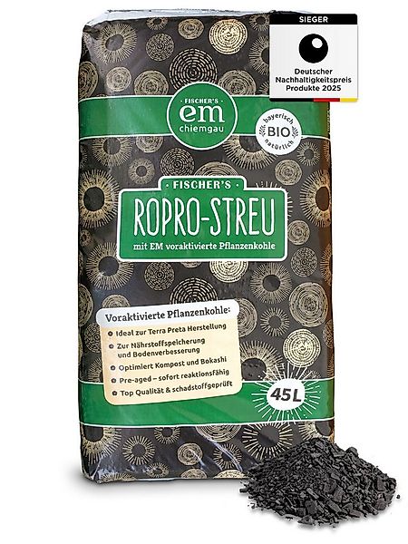 Fischer's EM-Chiemgau Bodenverbesserer RoPro-Streu Bio Pflanzenkohle, Lose günstig online kaufen
