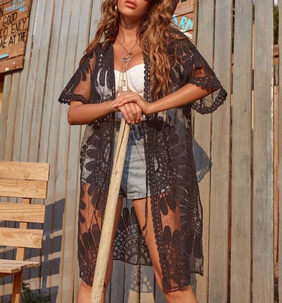 RWEUOQ Strandkleid Kimono Sommerkleid Damen Boho günstig online kaufen