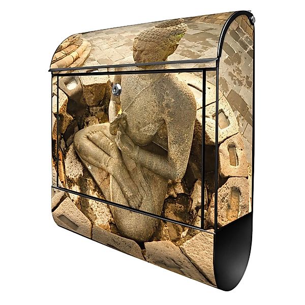 Banjado Design Briefkasten Schwarz Pulverbeschichtet 39x47x14cm 2 Schlüssel günstig online kaufen