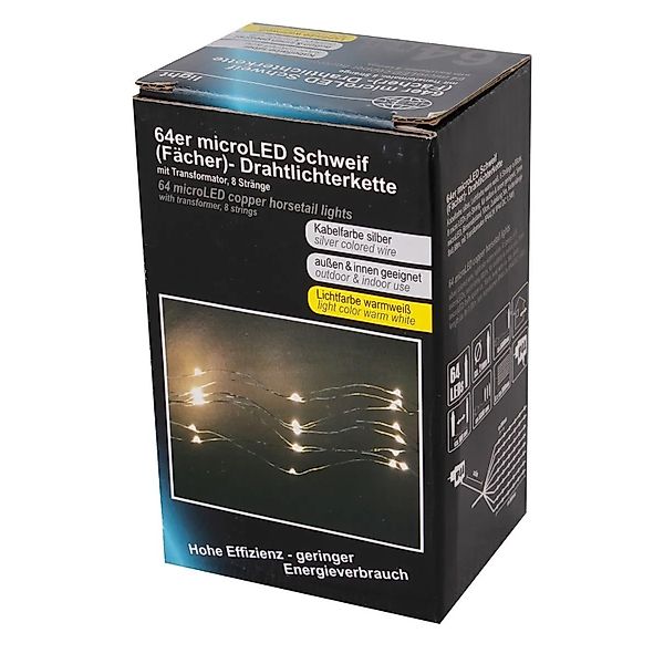 Lex 64er Micro LED Schweif Drahtlichterkette Außen & Innen Lichterkette IP4 günstig online kaufen