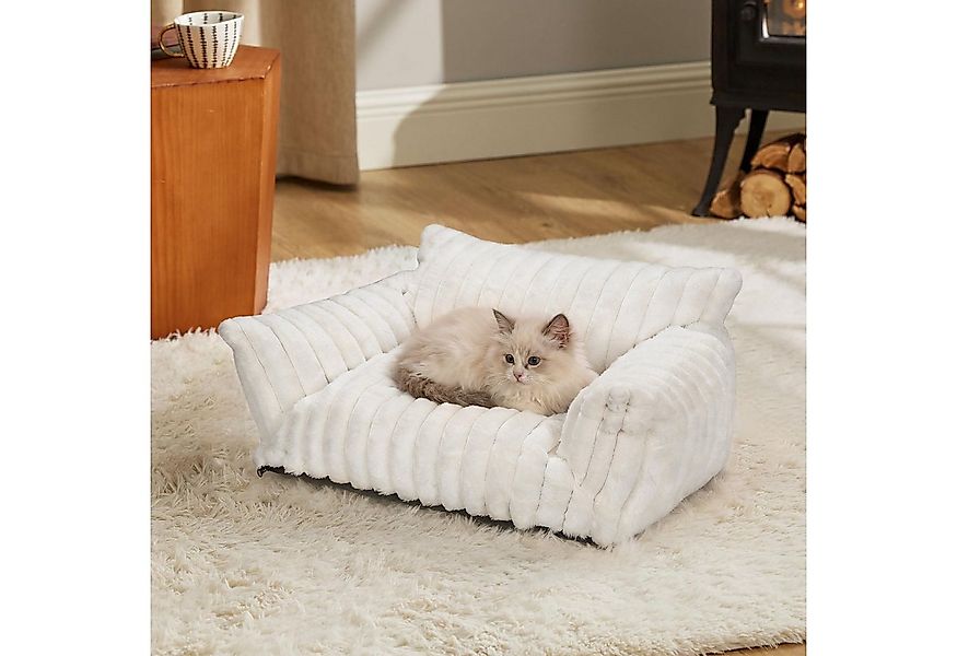 Elegear Tierbett Haustiersofa für Katzen & Hunde, 61/76 cm, Rutschfest, Wei günstig online kaufen