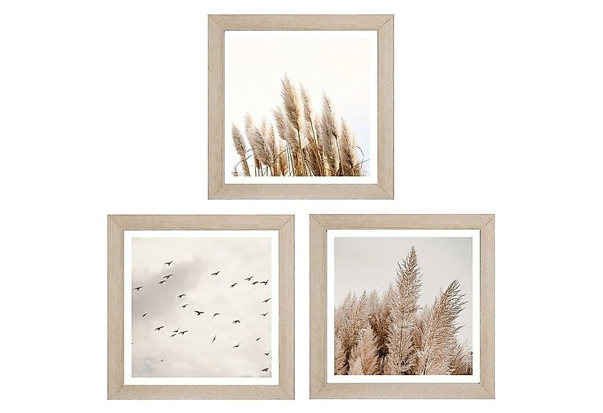 Wandbild 3er Bilderset ORI, Braun, B 23 cm günstig online kaufen