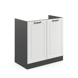 Vicco Spülenunterschrank R-Line, Weiß Landhaus/Anthrazit, 80 günstig online kaufen