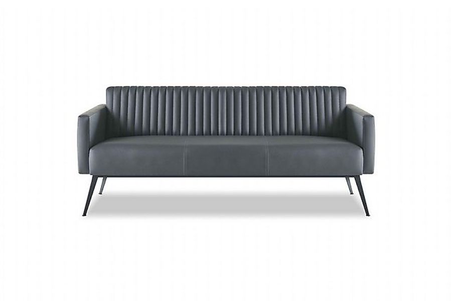 JVmoebel 3-Sitzer Sofa 3-Sitzer Schwarz Einfarbig Muster Arbeitszimmer Mode günstig online kaufen