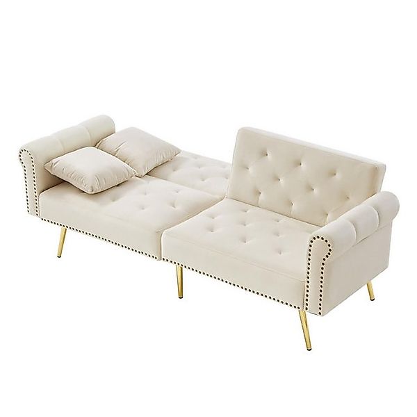 autolock Schlafsofa Modernes 2-Sitzer-Schlafsofa–Samtbezug,Rückenlehne mit günstig online kaufen