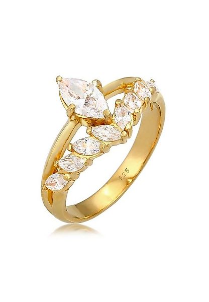 Elli Premium Fingerring Zirkonia Marquise 925 Silber günstig online kaufen