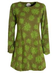 Vishes Tunikakleid Langarm Damen Blumen-Tunika Shirt-Kleid günstig online kaufen