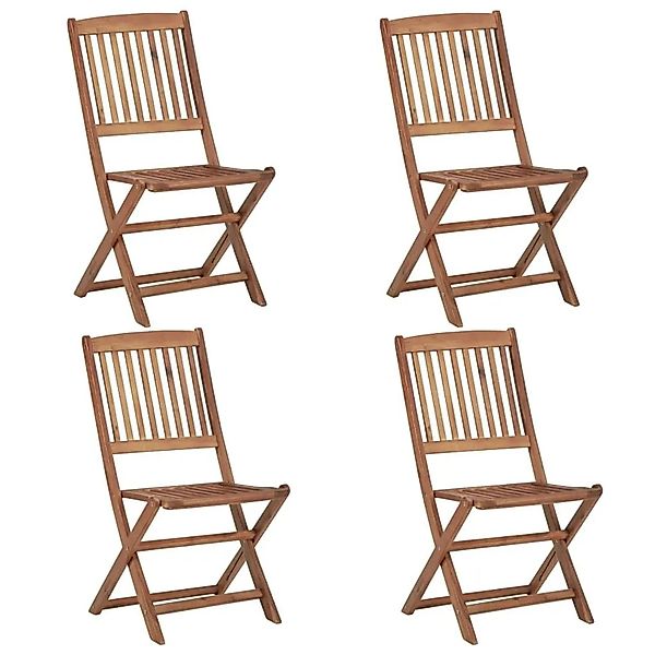 vidaXL Klappbare Gartenstühle 4 Stk Massivholz Akazie 313604 günstig online kaufen