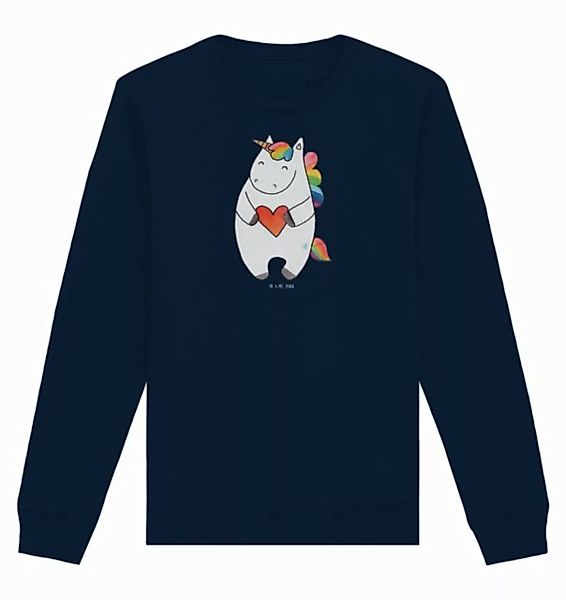 Mr. & Mrs. Panda Longpullover Einhorn Herz Größe L - French Navy - Geschenk günstig online kaufen