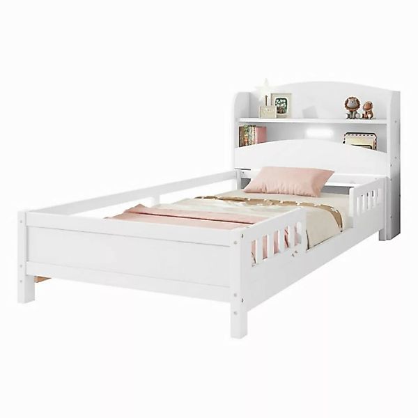 REDOM Kinderbett Einzelbett Flachbett Stauraumbett (Holzbett mit Kiefernhol günstig online kaufen