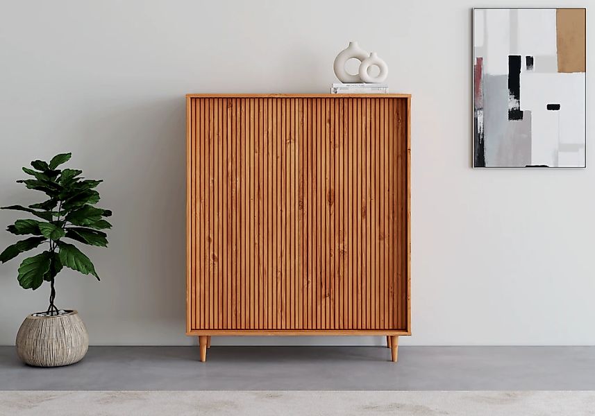 INOSIGN Highboard "Malmedy Front mit gefrästen Rillen", Kommode Midischrank günstig online kaufen
