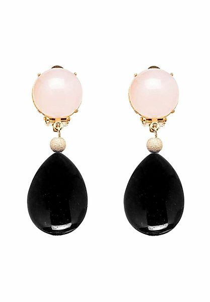 Gemshine Paar Ohrhänger Rosenquarz und Achat günstig online kaufen