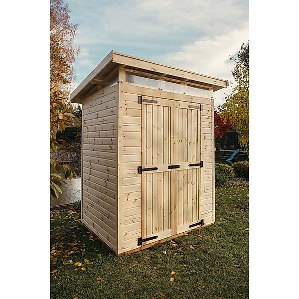 Upyard Gartenhaus Strongbox M mit Fundament 163 cm x 127 cm Natur FSC® günstig online kaufen