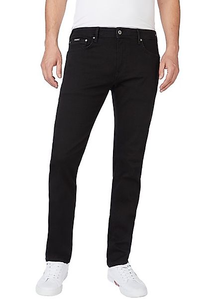 Pepe Jeans Herren Jeans Stanley - Tapered Fit - Schwarz - Clean Black günstig online kaufen