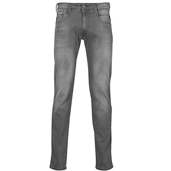Replay Herren Jeans Anbass - Slim Fit - Grau - Dark Grey Denim günstig online kaufen