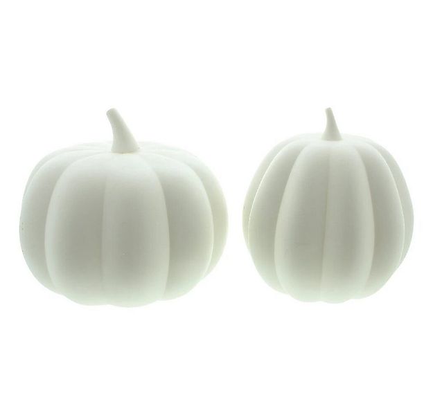 Home-trends24.de LED Dekofigur LED Kürbis Weiß Herbstdeko Halloween Porzell günstig online kaufen