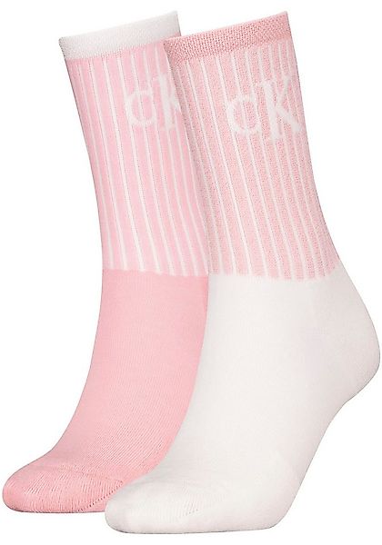 Calvin Klein Jeans Socken CKJ WOMEN SOCK 2P GLOSSY RIB (2-Paar, 2 Paar) mit günstig online kaufen