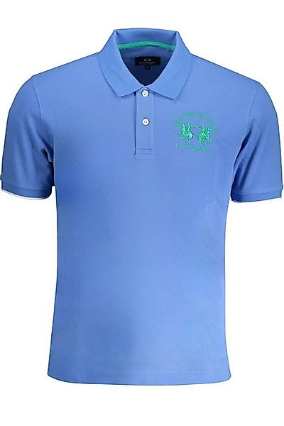 La Martina Poloshirt Herren Polo Blau: Kurzarm, Regular Fit, Details günstig online kaufen