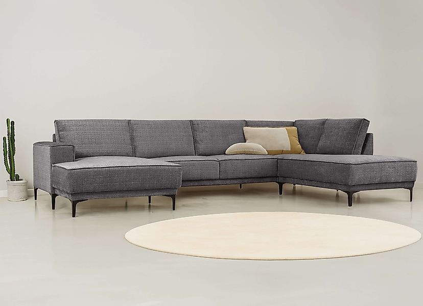 OTTO home Wohnlandschaft "XXL Sofa Oland, Struktur, Flachgewebe, Luxus-Micr günstig online kaufen