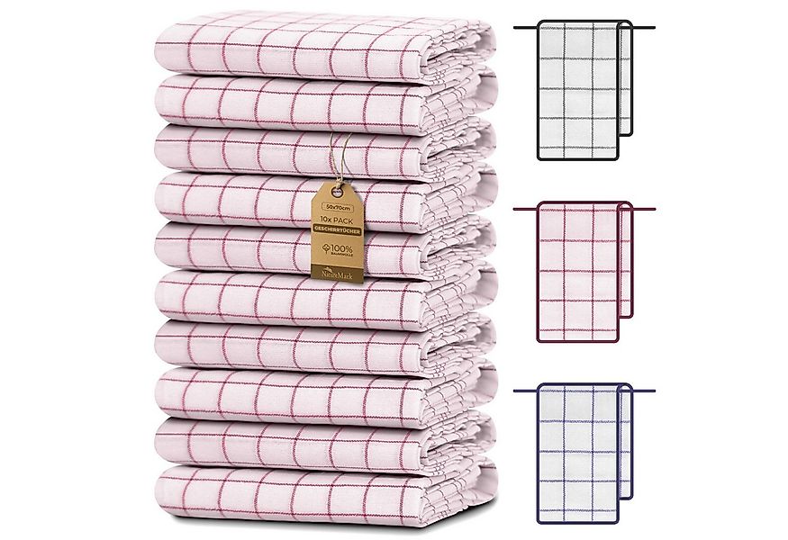 NatureMark Geschirrtuch 10er-Set Küchentücher 50x70cm, (Set, 10-tlg., 10x G günstig online kaufen