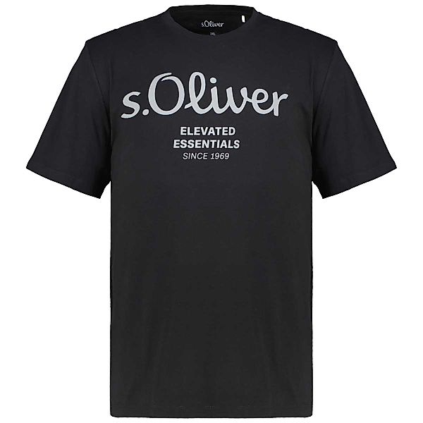 s.Oliver T-Shirt mit Label-Print Farbe schwarz Größe: 5XL günstig online kaufen