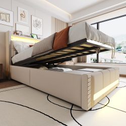 HAUSS SPOLE Polsterbett 90x200cm mit LED-Beleuchtung günstig online kaufen