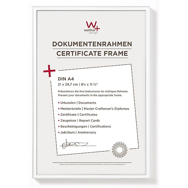 walther design New Lifestyle Kunststoff Bilderrahmen 21x29,7 cm KV130W günstig online kaufen