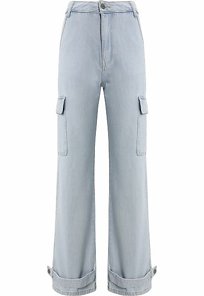DEF Stoffhose "DEF Damen DEF Cargo Pants Denim" günstig online kaufen