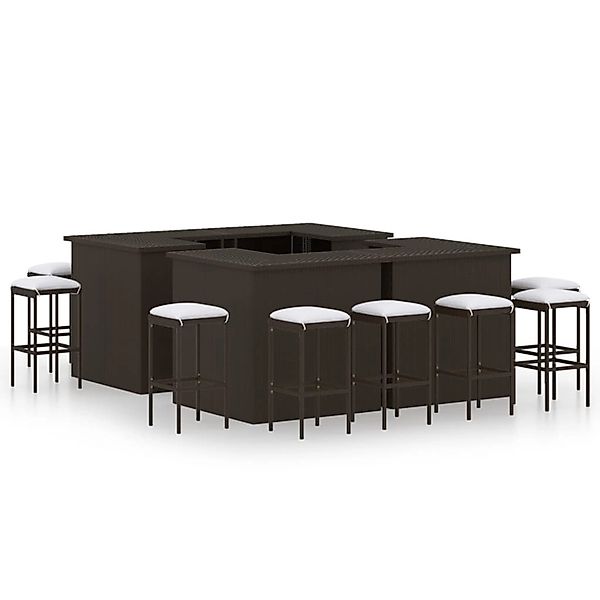 vidaXL Gartenlounge-Set 16-tlg. Gartenbar-Set mit Kissen günstig online kaufen