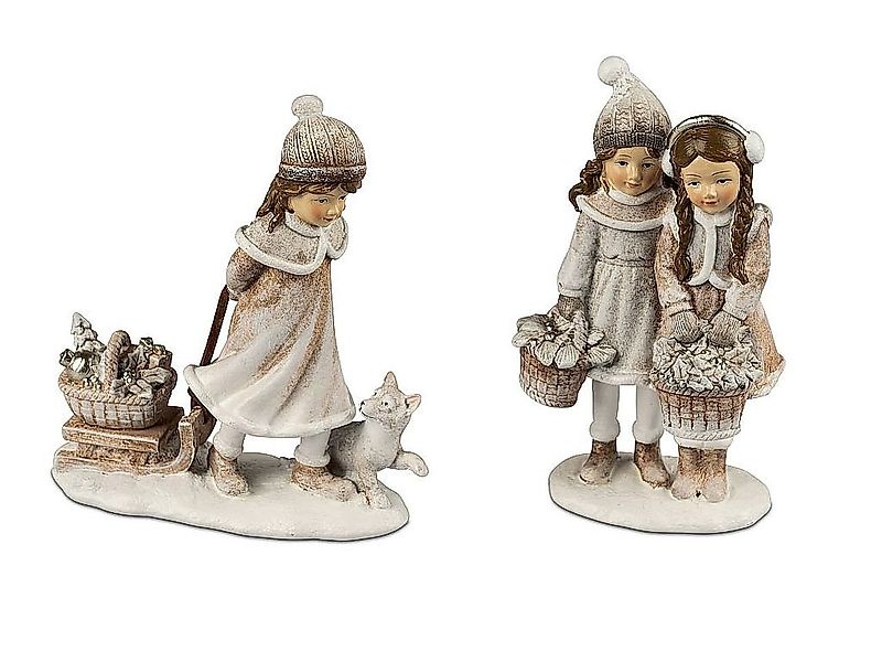 formano Dekofigur Weihnachtsfiguren Nostalgische Winterkinder 13 cm zwei Mo günstig online kaufen