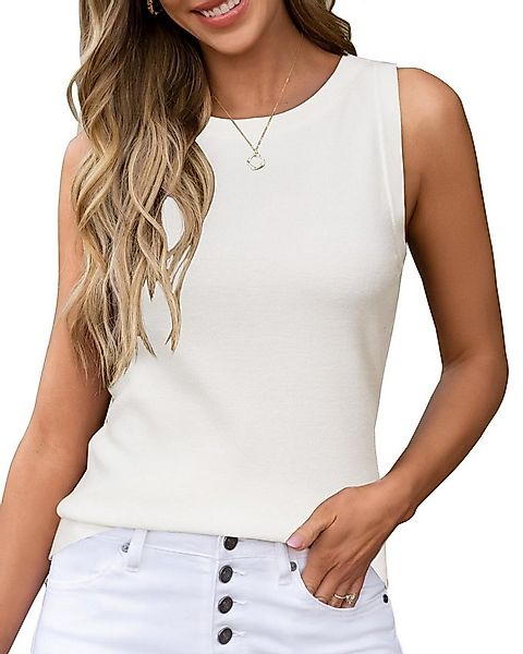 Arach&Cloz Tanktop Damen Ärmellose Leichte Wolle Pullover Oberteile Herbst günstig online kaufen