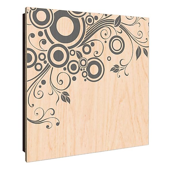 Banjado Schlüsselkasten Holz 30x30cm Schwarz Scharnier Rechts 50 Haken Desi günstig online kaufen