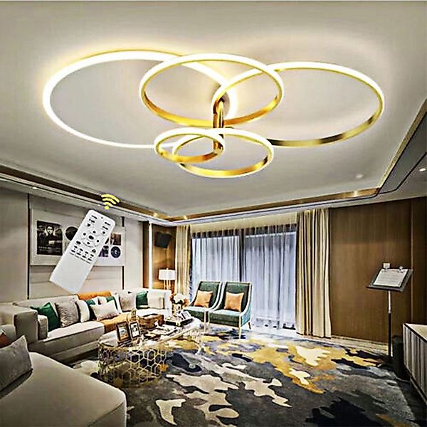 Daskoo Deckenleuchten 3/5 Ringe LED Deckenlampe günstig online kaufen