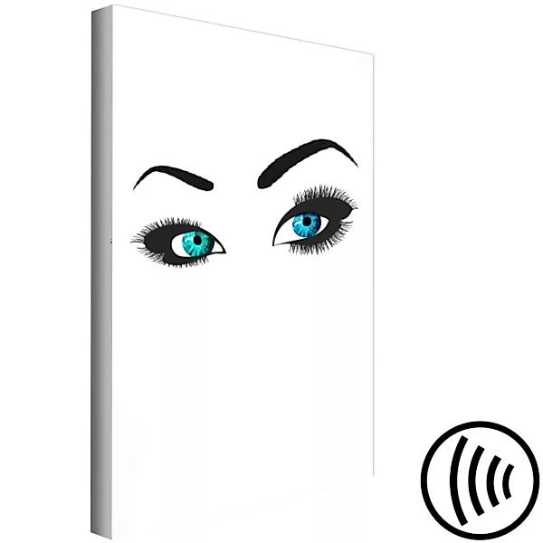 Wandbild Subtiler Blick - zweifarbige Augen und stark unterstrichenen Wimpe günstig online kaufen