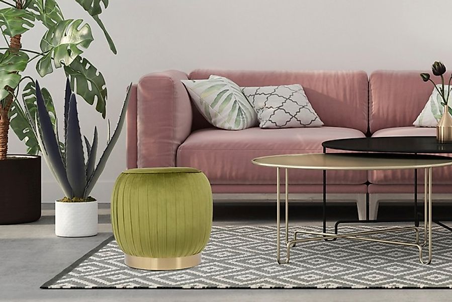 Kayoom Sitzhocker »Hocker Lilje, Edler Touch durch goldenen Sockel,Hochwert günstig online kaufen