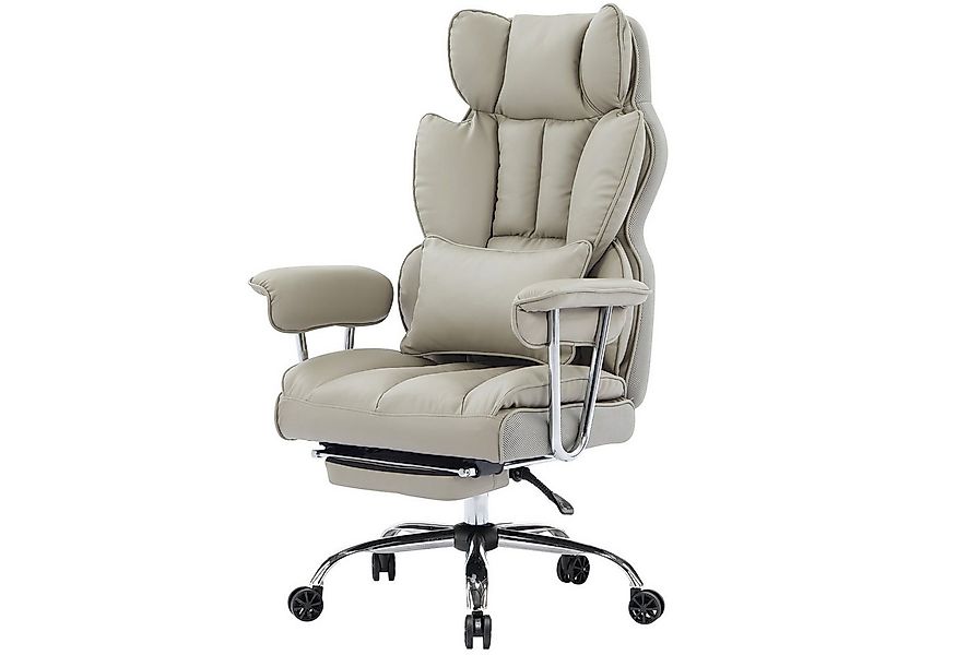 EFOMAO Bürostuhl mit Fußstütze & Lordosenstütze, ergonomischer Hochlehnenst günstig online kaufen