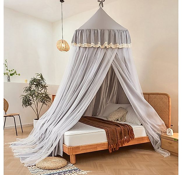 Sunicol Moskitonetz Doppelschicht Moskitonetz, Bett Baldachin, Lichtblockie günstig online kaufen