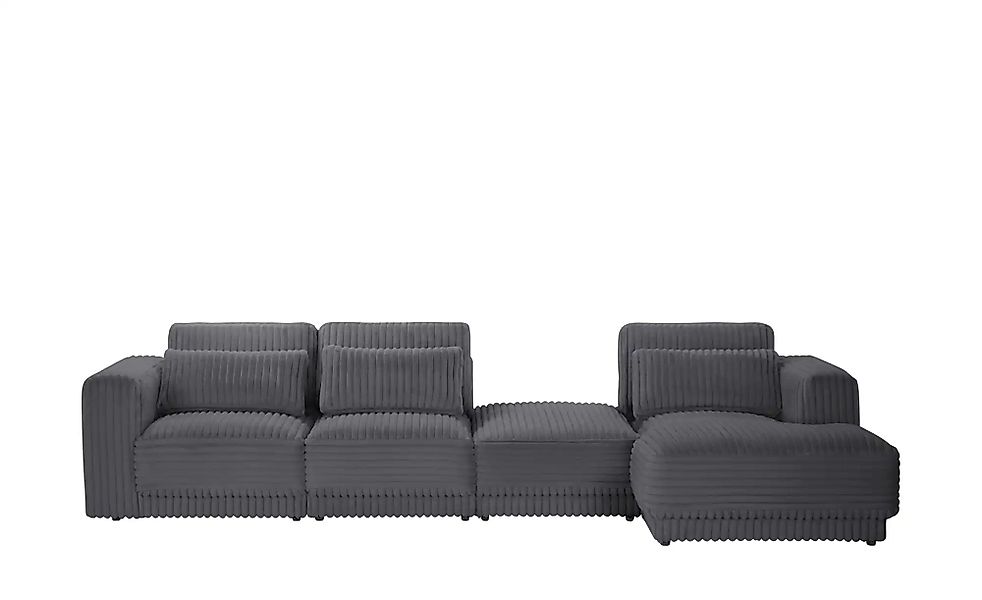switch Ecksofa in modernem Breitcord Torrino ¦ grau ¦ Maße (cm): B: 372 H: günstig online kaufen