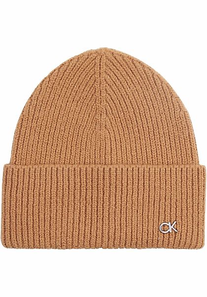Calvin Klein Beanie "CK METAL CHUNKY RIB BEANIE", mit Logozeichen günstig online kaufen