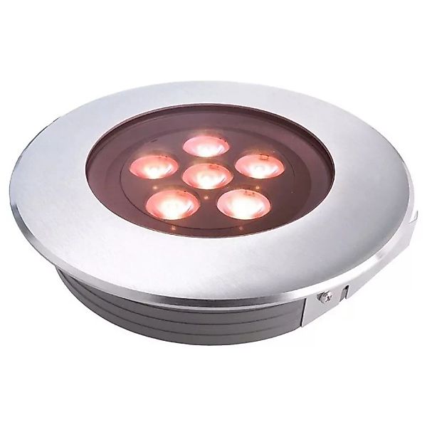 LED Bodeneinbauleuchte Flat I in Silber 17W RGB IP67 günstig online kaufen