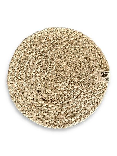 Lovely Linen Platzset Linen Breezy Untersetzer Jute natural beige Ø20cm (1 günstig online kaufen