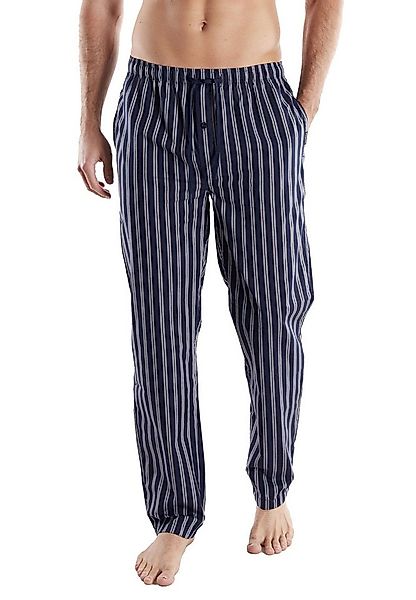 bugatti Schlafhose BUGATTI Herren Lange-Hose blau längsgestreift (1-tlg) günstig online kaufen